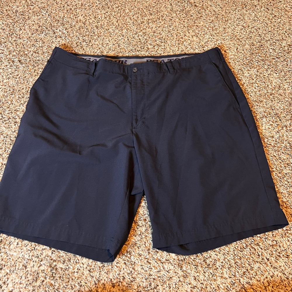 PGA Tour Mens Golf Shorts Size 42 Navy Blue Flat Front Activewear